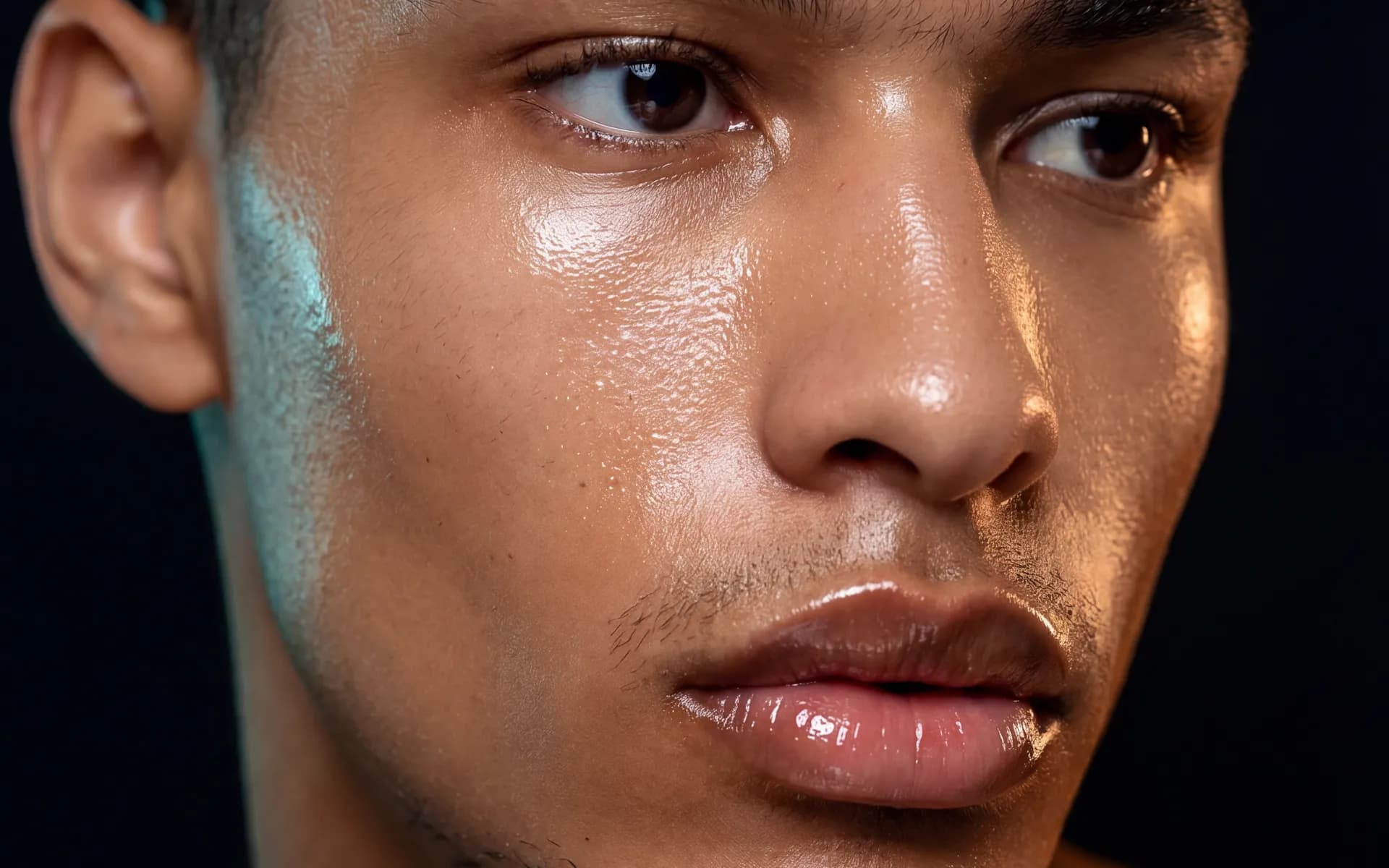 Editorial portrait of a man in the same prism light